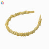 Women's Handmade Printed Satin Cloth Headband Simple Puffed Hair Band For Everyday Wear
