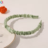 Women's Handmade Printed Satin Cloth Headband Simple Puffed Hair Band For Everyday Wear