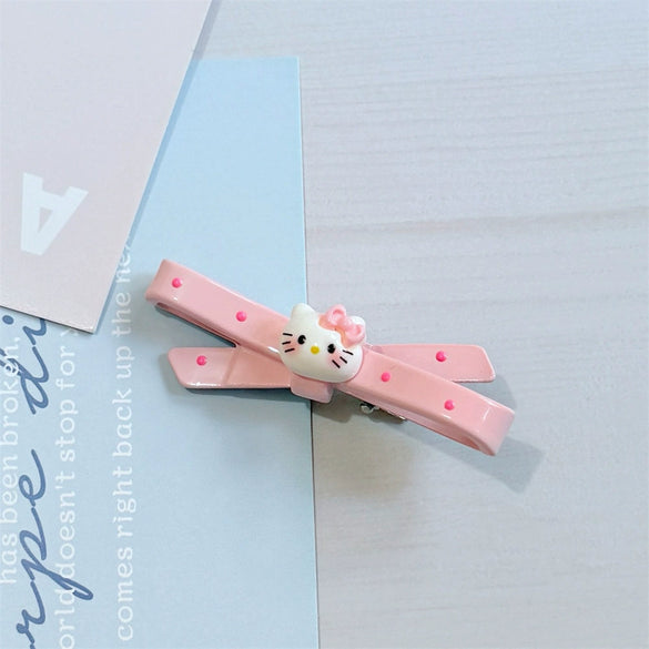 Women's Handmade Ps Heart Bangs Hairpin Cat Cross Cartoon Pink Girly Design