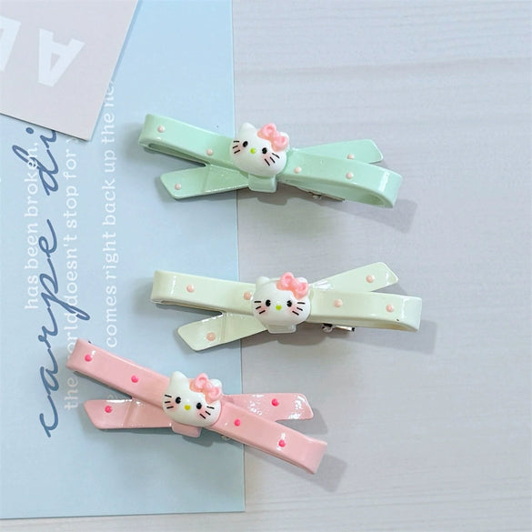 Women's Handmade Ps Heart Bangs Hairpin Cat Cross Cartoon Pink Girly Design