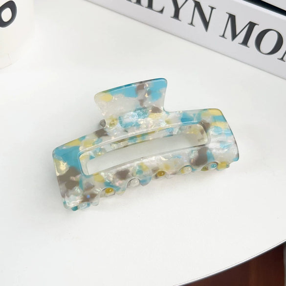 Women's Handmade Pvc Hair Shark Clip Accessories Pastoral Style Simple Elegant