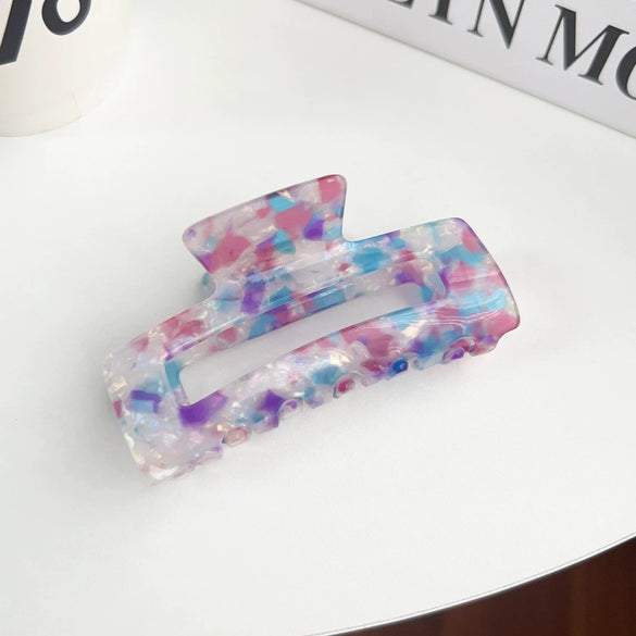 Women's Handmade Pvc Hair Shark Clip Accessories Pastoral Style Simple Elegant