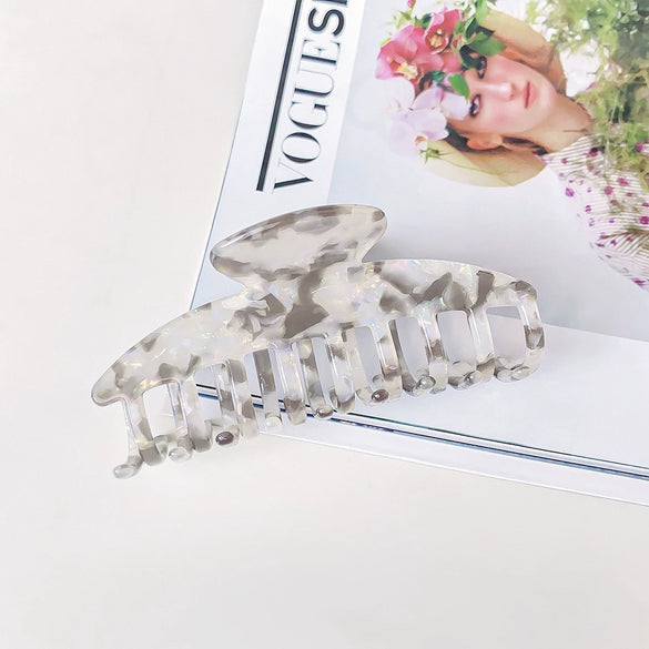 Women's Handmade Pvc Hair Shark Clip Accessories Pastoral Style Simple Elegant
