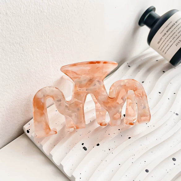 Women's Handmade Pvc Hair Shark Clip Accessories Pastoral Style Simple Elegant