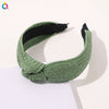 Women's Handmade Raffia Headband Hair Accessory With Wide Knotted Design And Simple Style