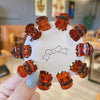 Women's Handmade Red Velvet Love Grip Hair Clip Small Grab Style Plastic Resin Side Hairpin Headwear