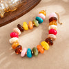 Women's Handmade Resin Beaded Necklace With Irregular Geometric Beads And Lobster Clasp Minimalist Stylish Jewelry