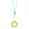 Women's Handmade Resin Flower Pendant Rope Chain Necklace Retro Simple Fashion