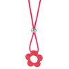Women's Handmade Resin Flower Pendant Rope Chain Necklace Retro Simple Fashion