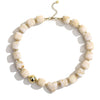 Women's Handmade Resin Heart Pendant Beaded Necklace With Contrasting Color Geometric Beads Exaggerated Statement Jewelry
