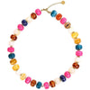 Women's Handmade Resin Heart Pendant Beaded Necklace With Contrasting Color Geometric Beads Exaggerated Statement Jewelry
