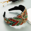 Women's Handmade Rhinestone Baroque Style Wide Headband Retro Exaggerated Light Luxury Fashion Hair Accessory