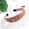 Women's Handmade Rhinestone Beaded Wide Headband Crystal Hair Accessory For Wholesale