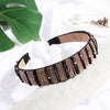 Women's Handmade Rhinestone Beaded Wide Headband Crystal Hair Accessory For Wholesale
