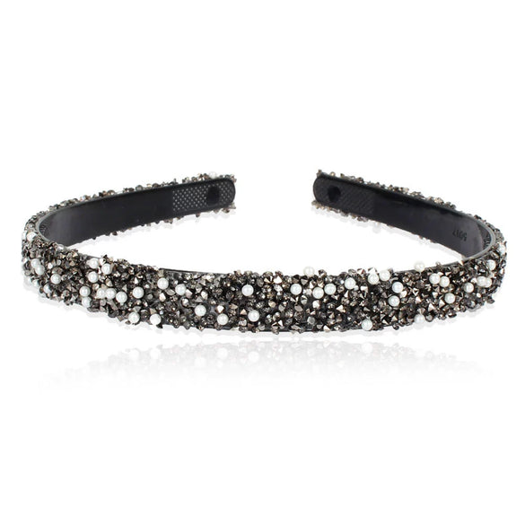 Women's Handmade Rhinestone Semicircular Hairband