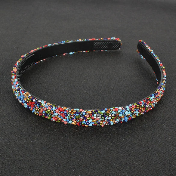 Women's Handmade Rhinestone Semicircular Hairband