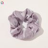 Women's Handmade Satin Scrunchie Hair Tie Ruffled Hair Band Soft Cloth Hair Accessory