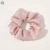 Women's Handmade Satin Scrunchie Hair Tie Ruffled Hair Band Soft Cloth Hair Accessory