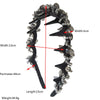 Women's Handmade Silk Crystal Hairband With Plants Flowers Design