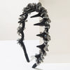 Women's Handmade Silk Crystal Hairband With Plants Flowers Design