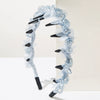 Women's Handmade Silk Crystal Hairband With Plants Flowers Design