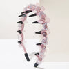 Women's Handmade Silk Crystal Hairband With Plants Flowers Design