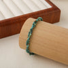 Women's Handmade 925 Silver Hubei Turquoise Geometric Beaded Bracelet