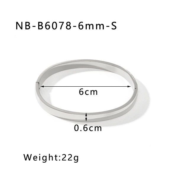 Women's Handmade Simple Fashionable Bracelet With Spherical Buckle Vacuum Gold Plated Stainless Steel Polished