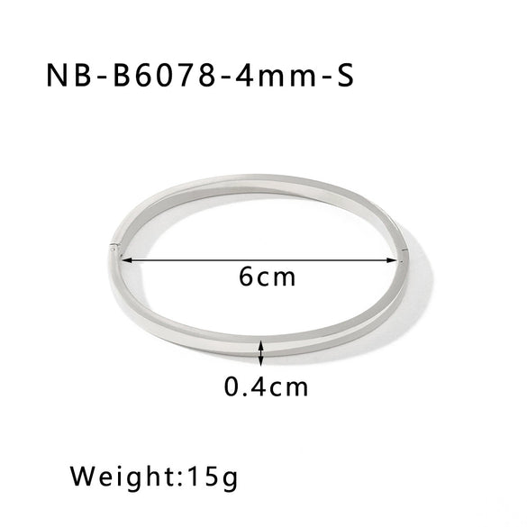 Women's Handmade Simple Fashionable Bracelet With Spherical Buckle Vacuum Gold Plated Stainless Steel Polished