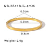 Women's Handmade Simple Fashionable Bracelet With Spherical Buckle Vacuum Gold Plated Stainless Steel Polished