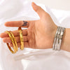 Women's Handmade Simple Fashionable Bracelet With Spherical Buckle Vacuum Gold Plated Stainless Steel Polished