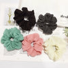 Women's Handmade Solid Color Chiffon Fabric Scrunchie Hair Tie Soft Hair Ring Accessory