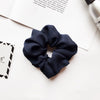 Women's Handmade Solid Color Chiffon Fabric Scrunchie Hair Tie Soft Hair Ring Accessory