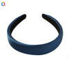 Women's Handmade Solid Color Glossy Satin Sponge Headband Elegant Retro Hair Accessory For Face Washing