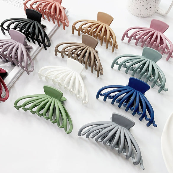 Women's Handmade Solid Color Hair Shark Clip Hair Accessories Simple Style