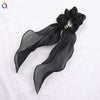 Women's Handmade Solid Color Satin Ribbon Scrunchie Hair Tie Soft Cloth Hair Accessory