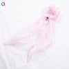 Women's Handmade Solid Color Satin Ribbon Scrunchie Hair Tie Soft Cloth Hair Accessory