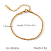 Women's Handmade Stainless Steel And Titanium Steel Bracelet With Geometric Beads And Heart Flower Leaf Wave Rhombus U Shaped Drop Star Patterns 18K Gold Plated