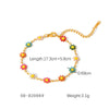 Women's Handmade Stainless Steel And Titanium Steel Bracelet With Geometric Beads And Heart Flower Leaf Wave Rhombus U Shaped Drop Star Patterns 18K Gold Plated