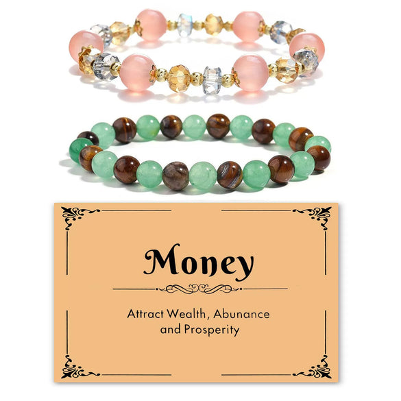 Women's Handmade Stainless Steel Woven Beaded Bracelet With Geometric Casual Style Adjustable Bracelet