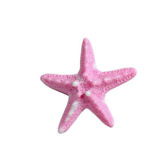 Women's Handmade Starfish Mixed Materials Hairpin Summer Vacation Side Hair Accessory Bangs Clip
