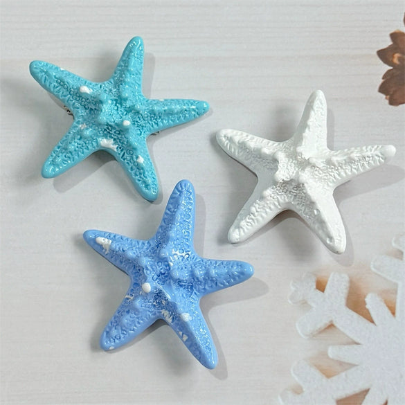 Women's Handmade Starfish Mixed Materials Hairpin Summer Vacation Side Hair Accessory Bangs Clip