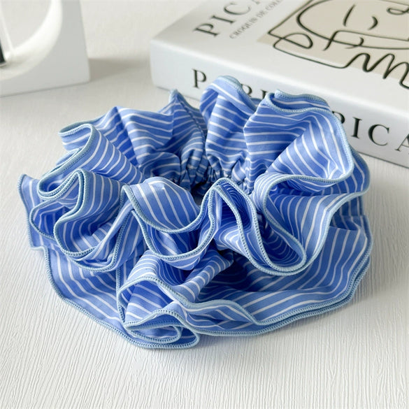 Women's Handmade Striped Fabric High Elasticity Large Intestine Hair Ring