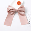 Women's Handmade Three Layer Satin Fabric Double Sided Band Spring Clip Hairpin