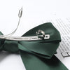 Women's Handmade Three Layer Satin Fabric Double Sided Band Spring Clip Hairpin