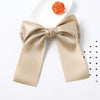 Women's Handmade Three Layer Satin Fabric Double Sided Band Spring Clip Hairpin