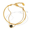 Women's Handmade 316L Stainless Steel Electroplated Light Luxury Allmatch Fashion Simple Bracelet