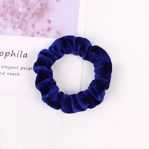 Women's Handmade Velvet Scrunchie Hair Ring With Voluminous Gathered Design Cloth Sporty Fashion Hair Accessory