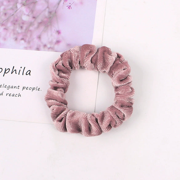 Women's Handmade Velvet Scrunchie Hair Ring With Voluminous Gathered Design Cloth Sporty Fashion Hair Accessory