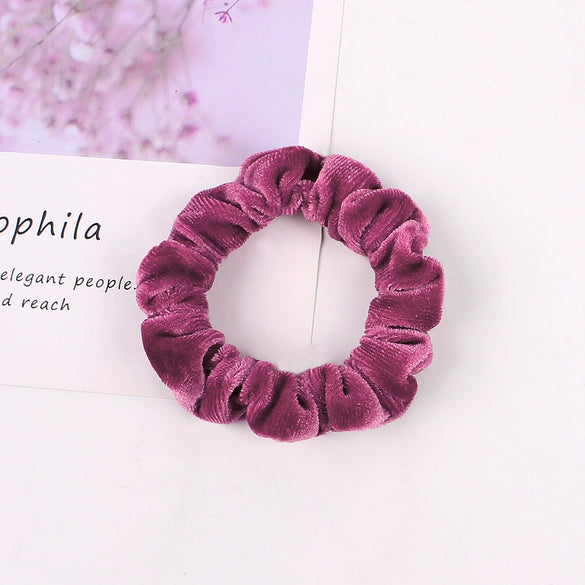 Women's Handmade Velvet Scrunchie Hair Ring With Voluminous Gathered Design Cloth Sporty Fashion Hair Accessory